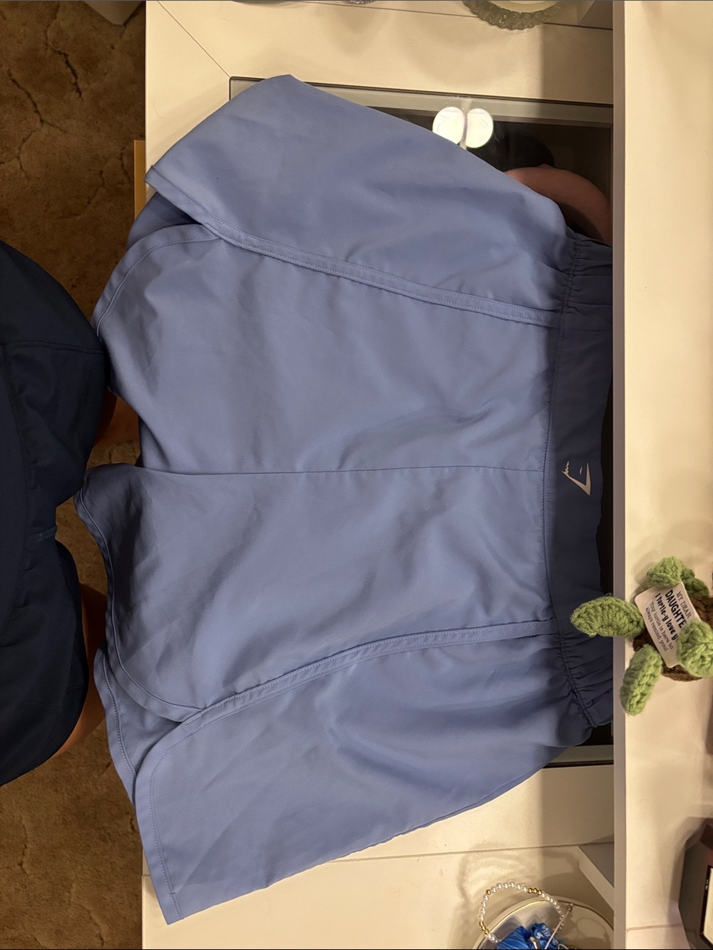 Gym shark Light Blue Athletic Shorts with Elastic Waistband